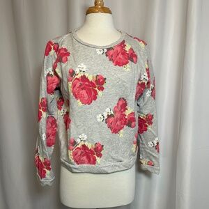 LOFT FLORAL SWEATSHIRT - SIZE LARGE